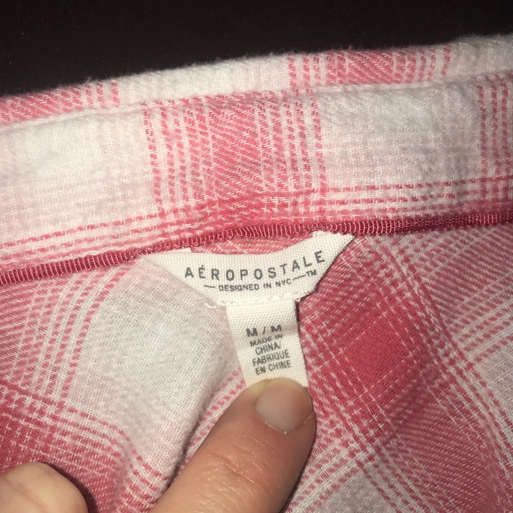 Pink plaid Button Down - Picture 3 of 3
